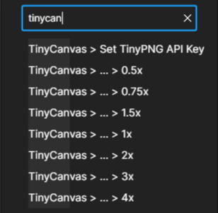 Настройки плагина TinyCanvas